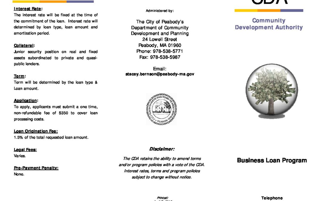 CDA Business Loan Brochure – Revised (09-15-2015)