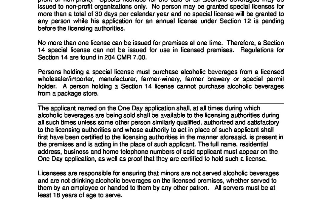 Massachusetts liquor Laws